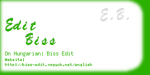 edit biss business card